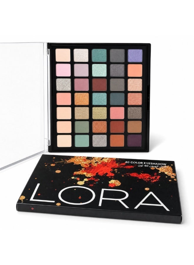 LORA 40 Color Eyeshadow - Image 3