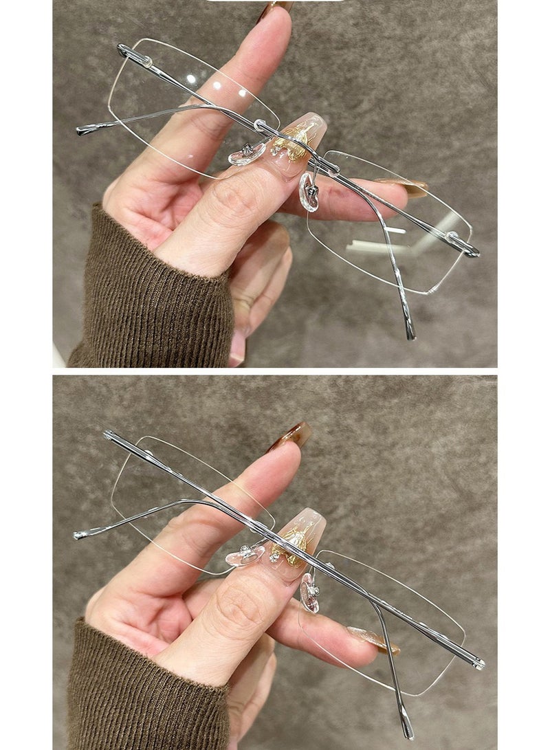 Rimless glasses with blue light protection can be customized with prescription lenses and ultra-light frames - Image 3