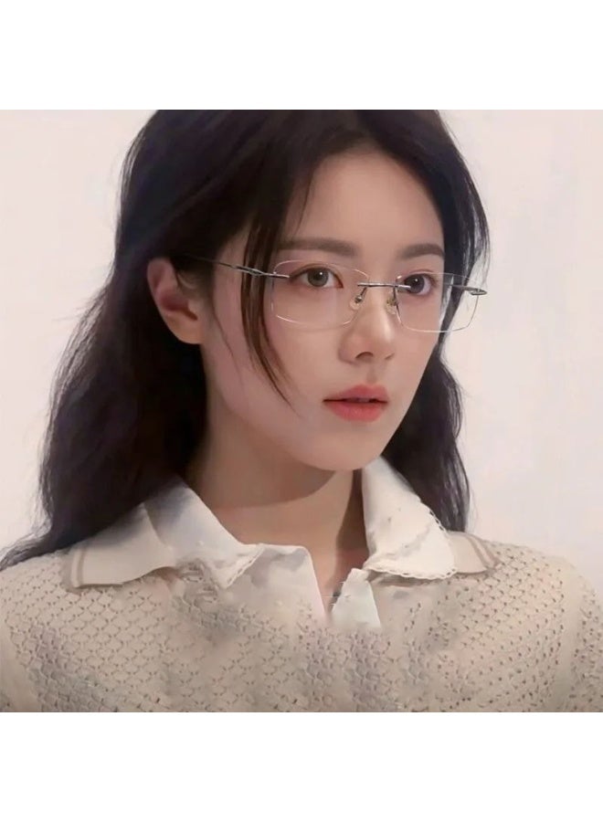 Rimless glasses with blue light protection can be customized with prescription lenses and ultra-light frames - Image 2