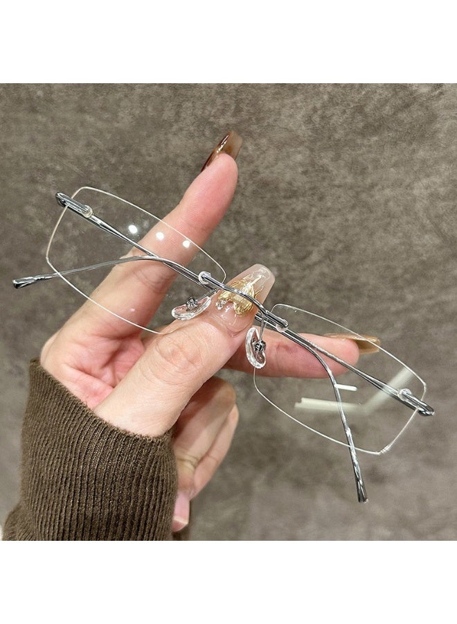 Rimless glasses with blue light protection can be customized with prescription lenses and ultra-light frames - Image 1