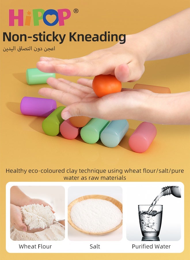 هيبوب مجموعة لعبة الطين للأطفال مكونة من 50 قطعة، آلة تشكيل الطين على شكل طائرة للأطفال الصغار، مجموعة صنع معكرونة الطين للبنين والبنات، هدية تمثيلية لحفلات أعياد الميلاد وعطلات نهاية الأسبوع للأطفال. - Image 4