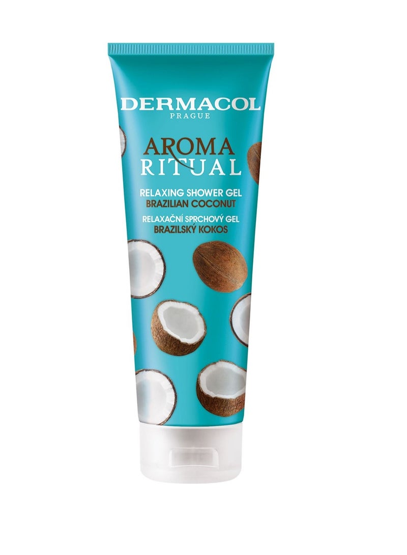Dermacol Aroma Ritual Relaxing Shower Gel - Brazilian Coconut  250 ml  - Image 1