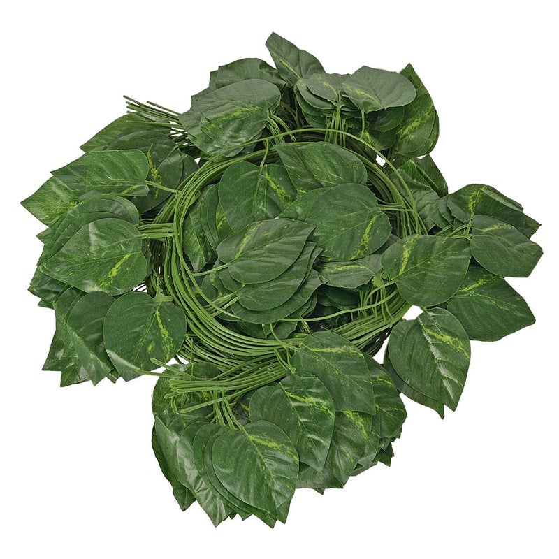 Go Hooked Go Hooked Pack of 8 Creepers Artificial Garland Money Plant Leaf Creepers for Home Decoration Party Dcor 8 Creepers 30 Leaves in 1 Creeper 6 Foot Each Green 1 Centimeters  - Image 4