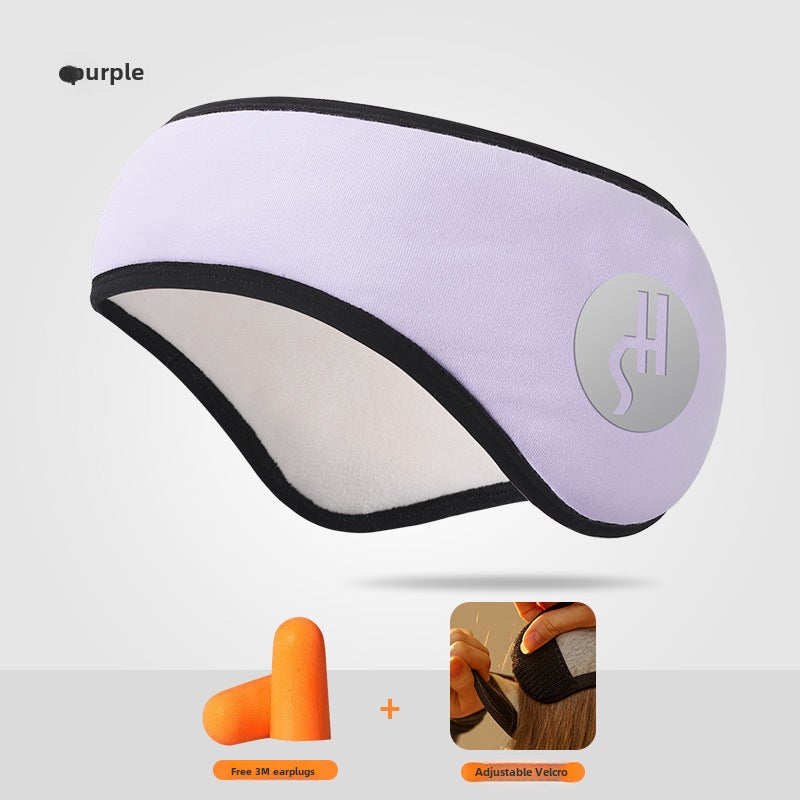 Winter Velvet Adjustable Earmuffs for Women Purple (Velcro + earplugs) DEZ26