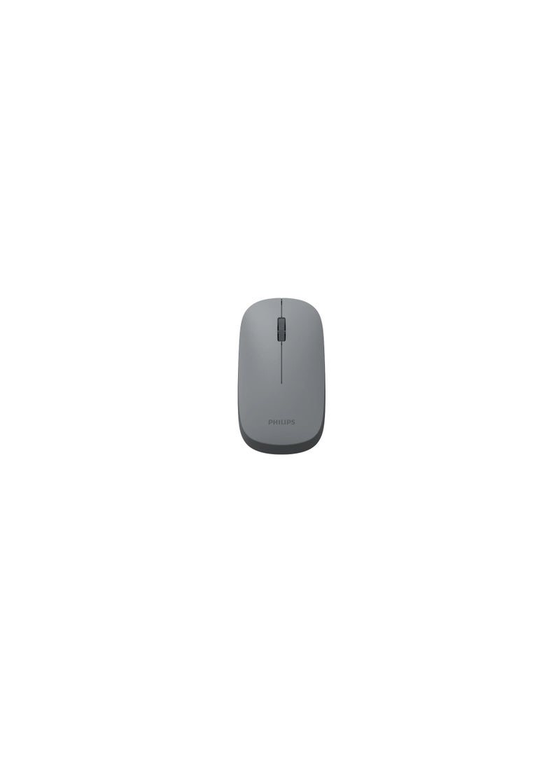 Philips SPK7438 Wireless Mouse, USB, 2.4 GHz/Bluetooth, Optical, Ambidextrous, Silent Buttons, Power Saving Mode, GREY Grey - Image 1