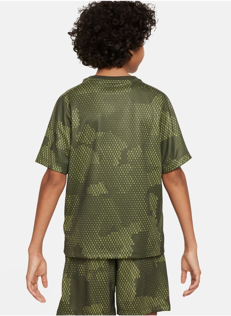 Nike - Youth Dri-Fit Multi Aop T-Shirt - Image 1
