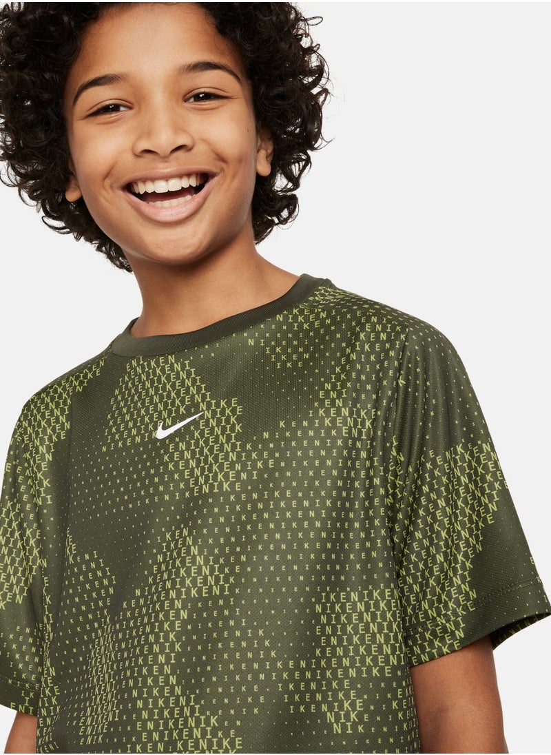 Nike - Youth Dri-Fit Multi Aop T-Shirt - Image 1