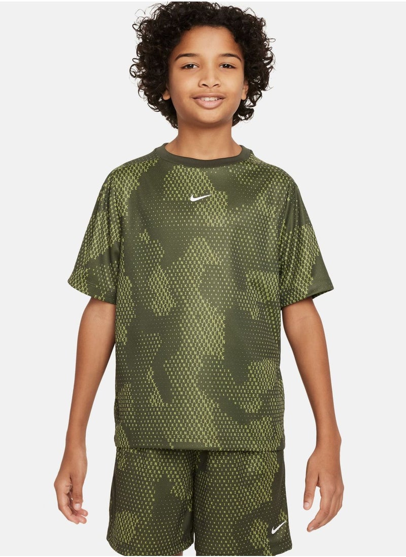 Nike - Youth Dri-Fit Multi Aop T-Shirt - Image 1