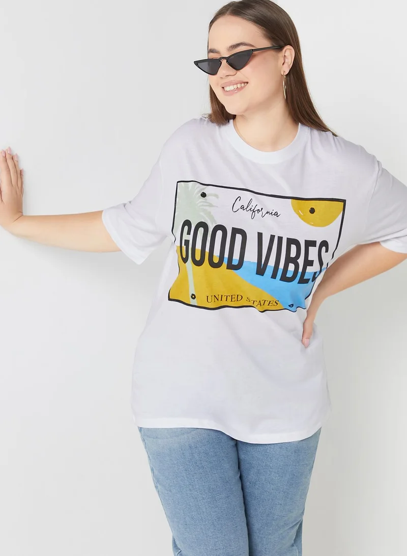 Ginger Plus Oversized Graphic T-Shirt