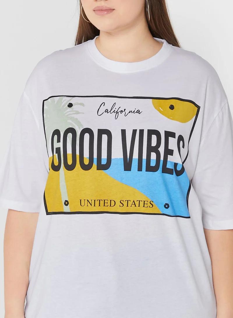 Ginger Plus Oversized Graphic T-Shirt
