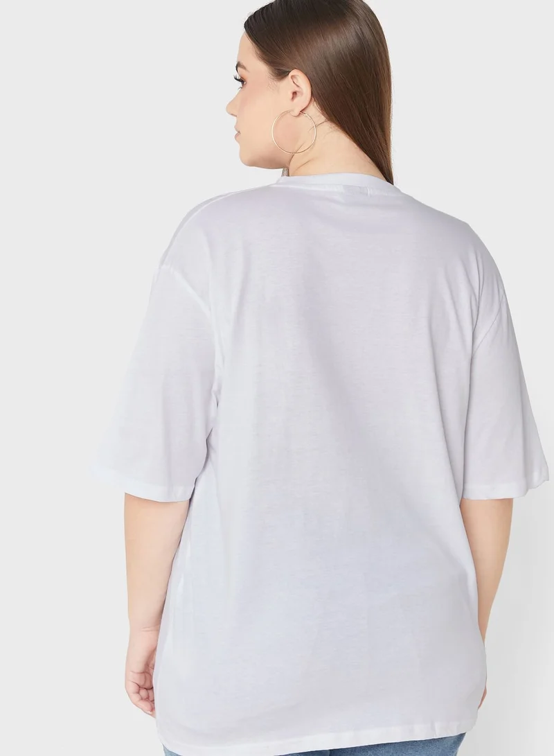 Ginger Plus Oversized Graphic T-Shirt