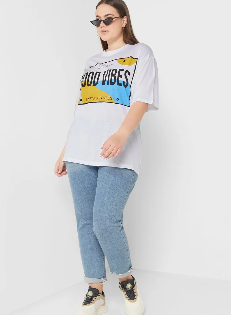Ginger Plus Oversized Graphic T-Shirt