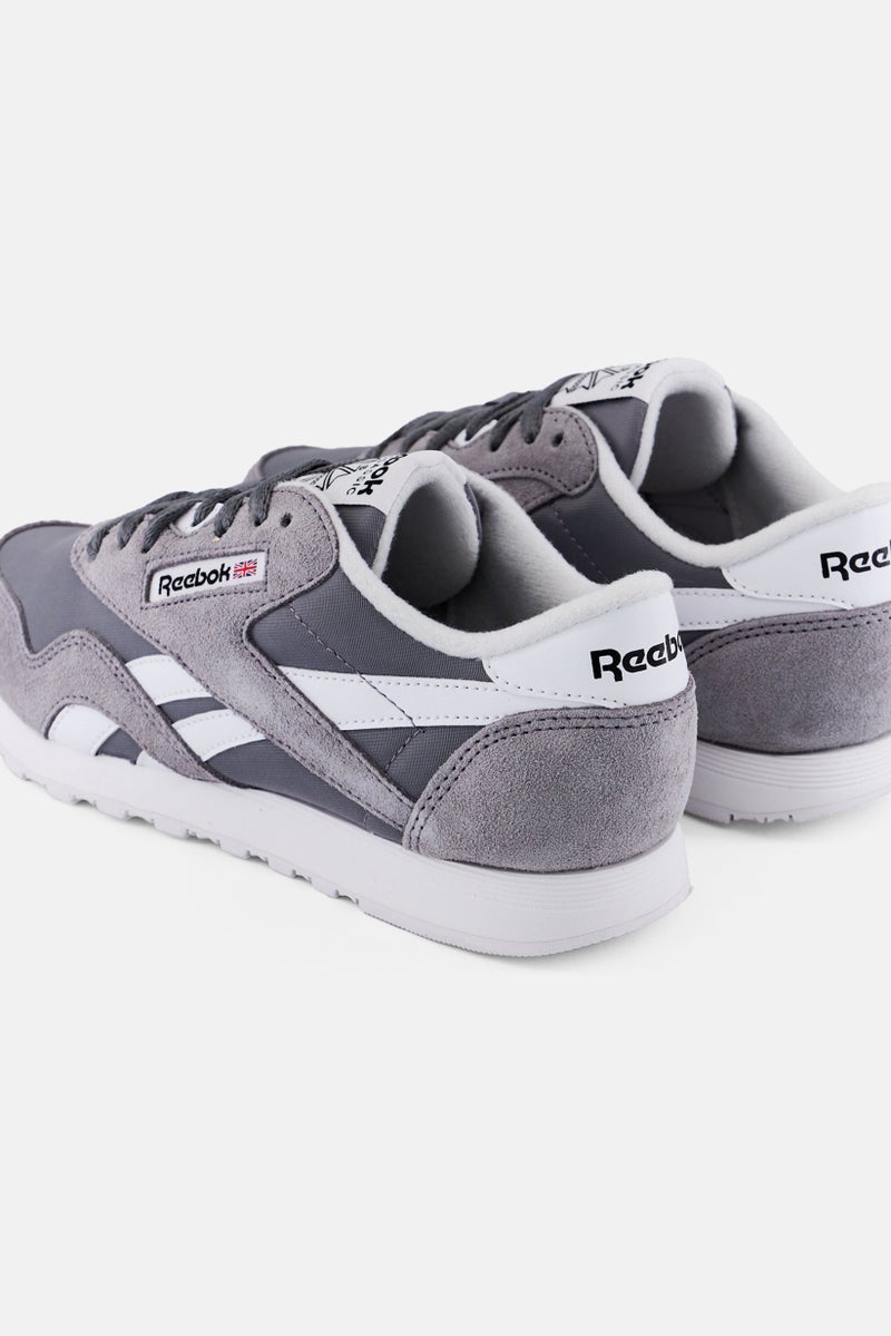 Reebok Kids Boy Classic Nylon Lace Up Running Shoes, Grey  - Image 2