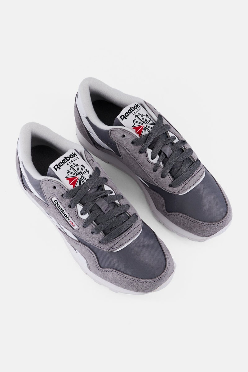 Reebok Kids Boy Classic Nylon Lace Up Running Shoes, Grey  - Image 3