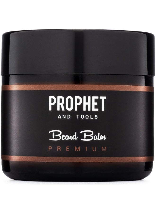 Prophet and Tools Organic Beard Balm - 12-Hour Hold for Styling, Enhances Thicker Beard Appearance, Moisturizes & Relieves Itch, Reduces Flaking, Suitable for All Hair Types - 2.1 oz - Image 1