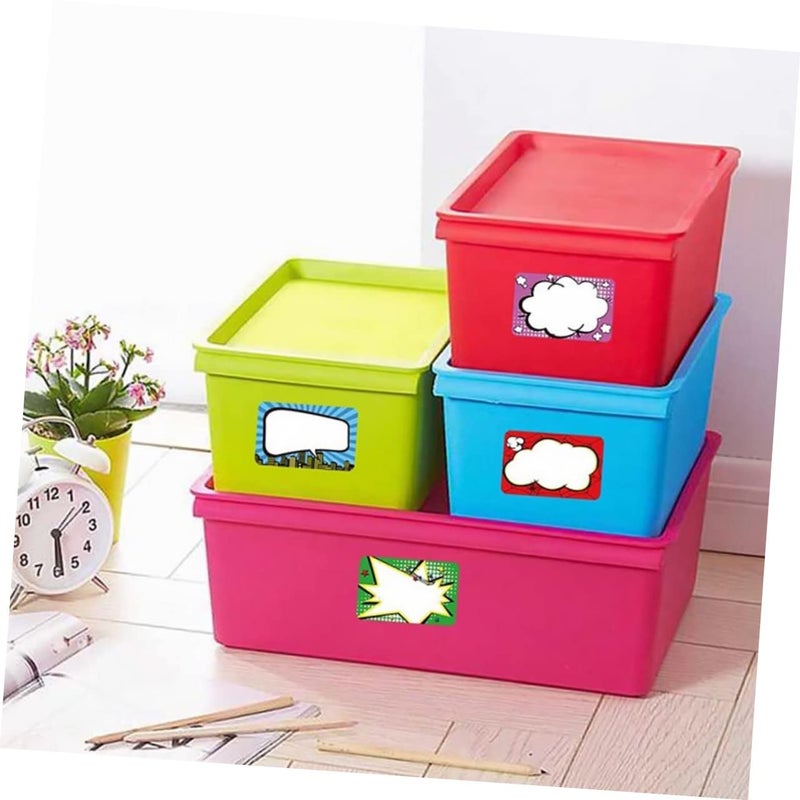Removable Name Tag Stickers 10 Sheets Fun Patterns for School Office Home Organization - Image 4