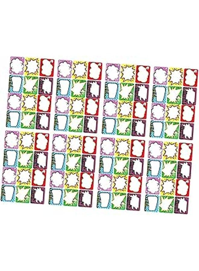 Removable Name Tag Stickers 10 Sheets Fun Patterns for School Office Home Organization - Image 1