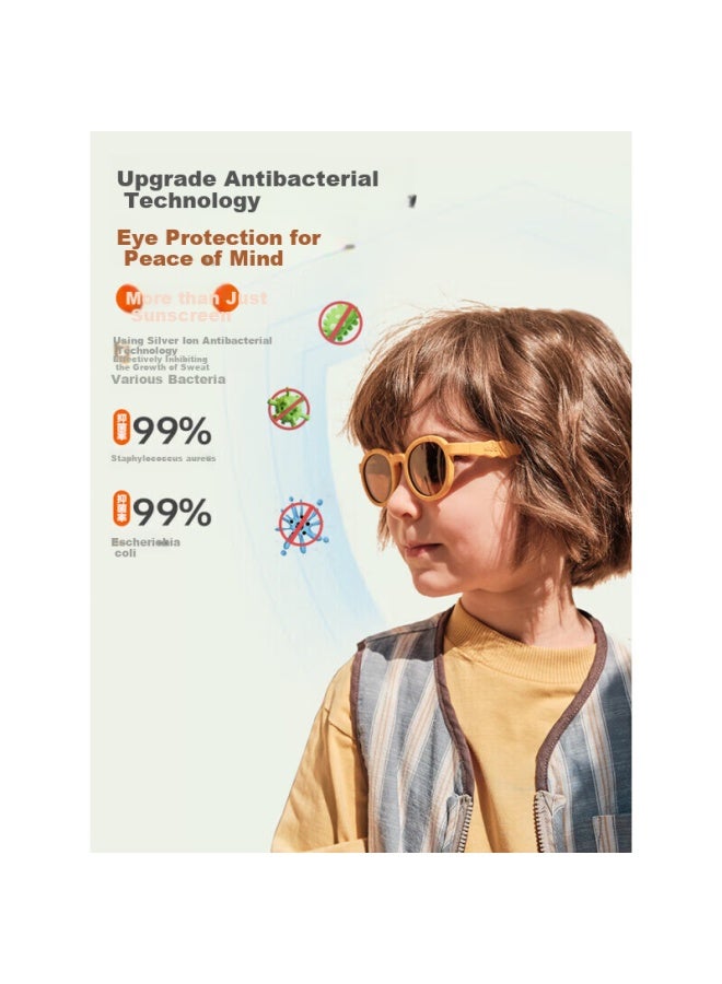 Kigo New Outdoor Kids Polarized Uv Protection Sungl Bamboo Blue 0-3 Years - Image 4