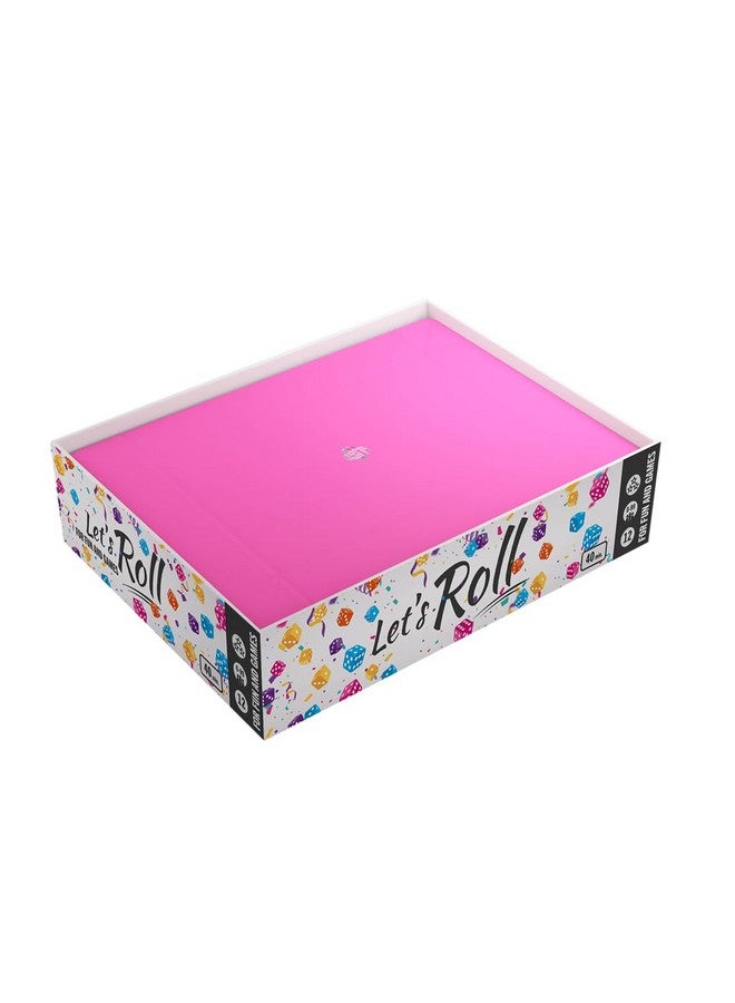 Gamegenic Magnetic Dice Tray Rectangular Black/Pink - Image 3