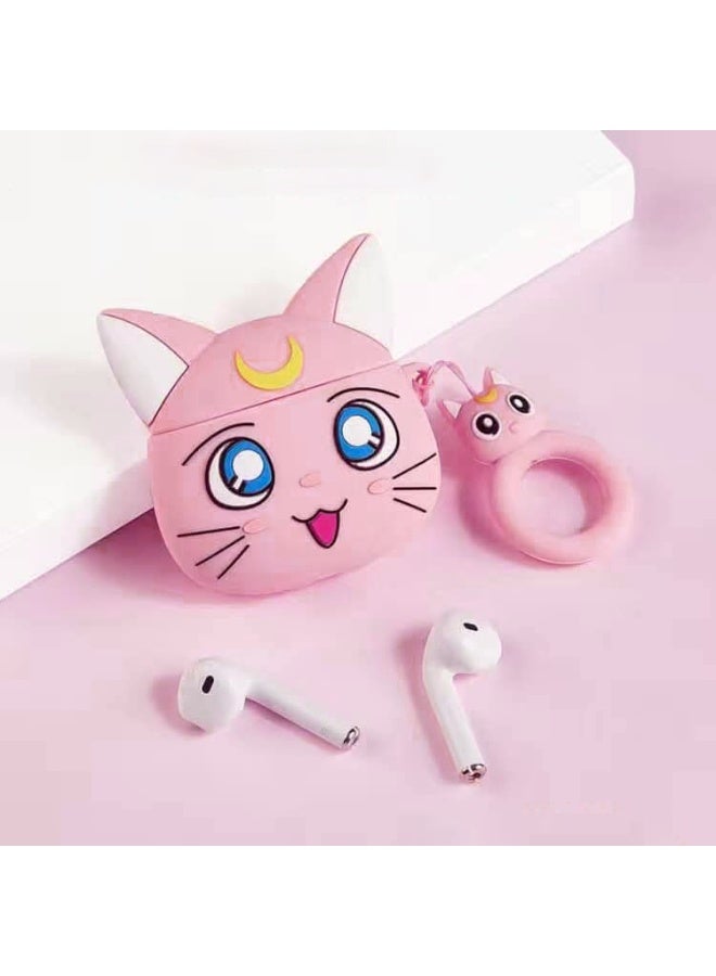 Case Soft Silicone Shockproof Cover for Apple Airpods 3 New 3D Cute Cartoon Creative Fun Case Skin with Keychain Design