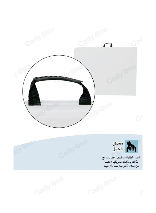 البيض برو طاولة بيضاء قابلة للطي مقاس 180x72x76 سم للرحلات والتخييم - Image 5