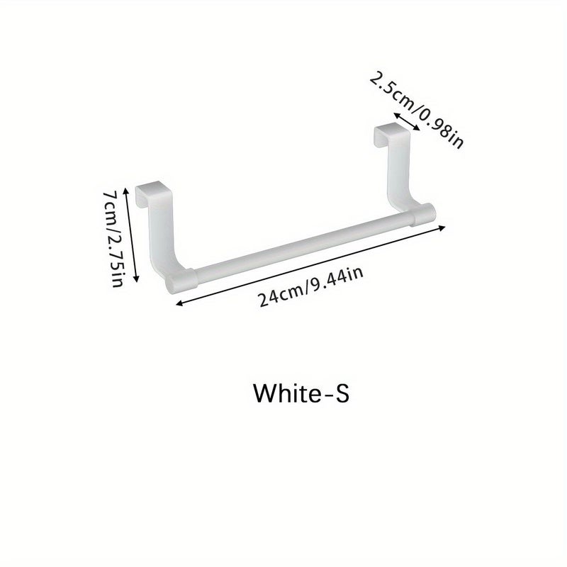 White Towel Holder for Cabinet Door Kitchen Storage Hook - Image 5