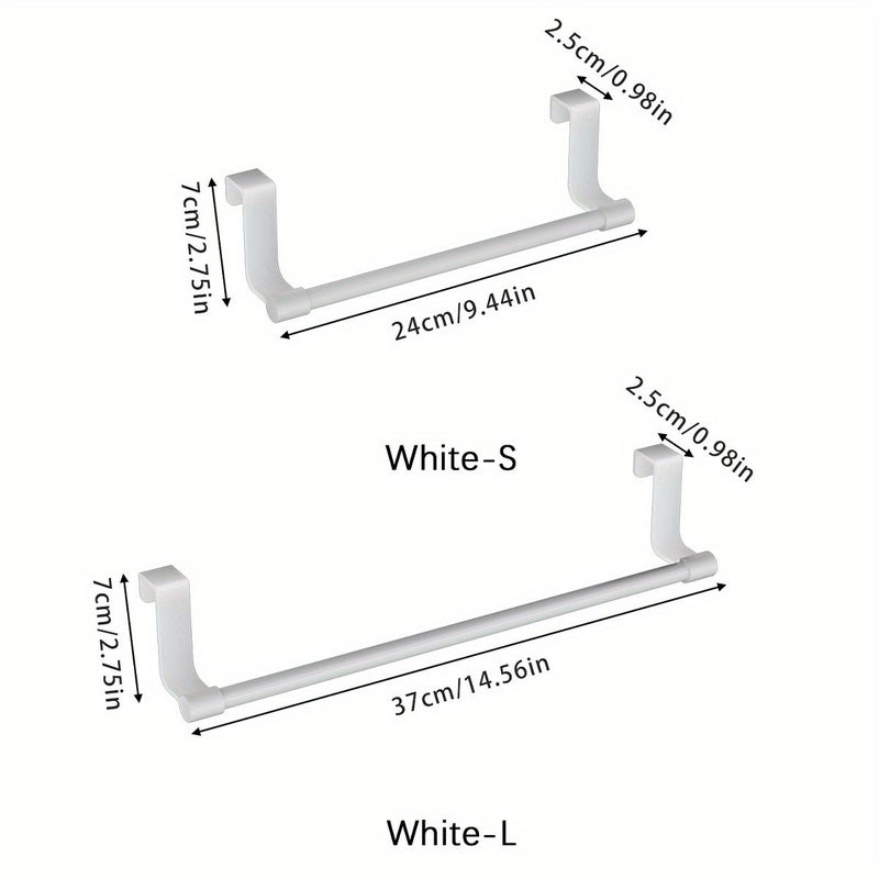 White Towel Holder for Cabinet Door Kitchen Storage Hook - Image 3