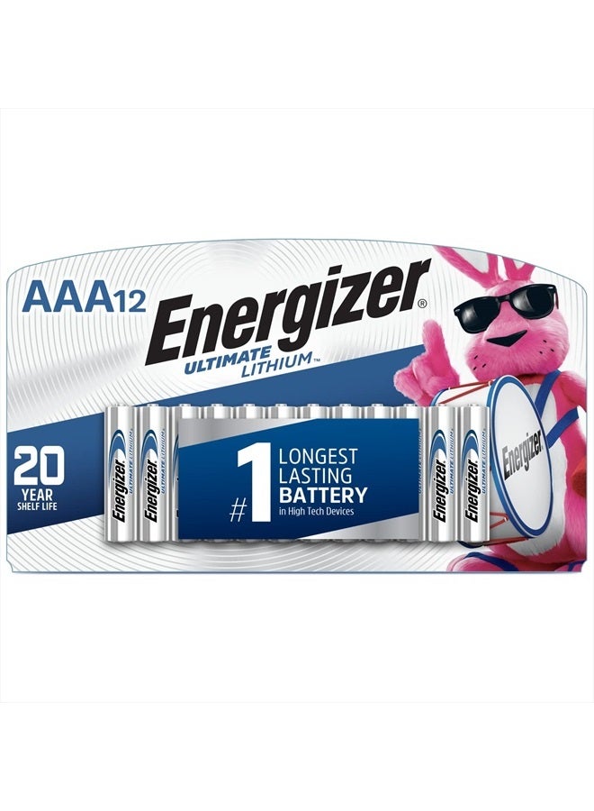 Energizer بطاريات AAA، بطارية ليثيوم ثلاثية A، 12 قطعة  - Image 1
