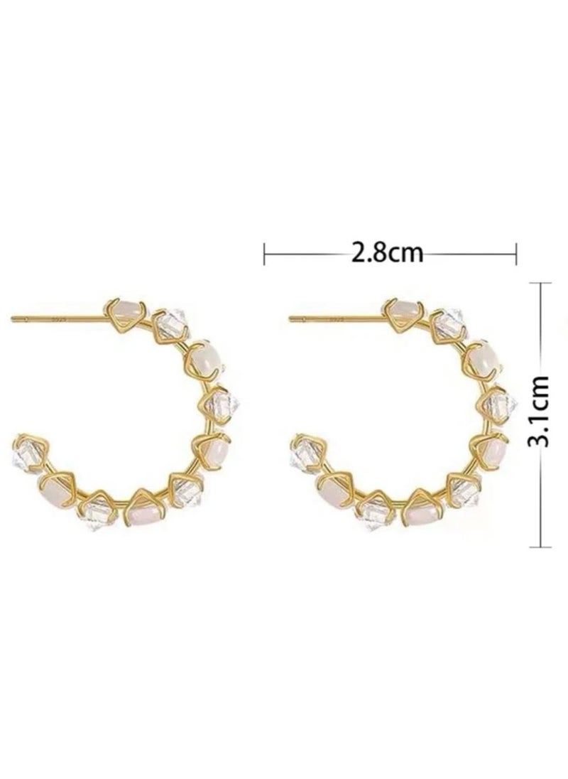 sixtyfour - Trendy Gold Hoop Earrings - Image 1