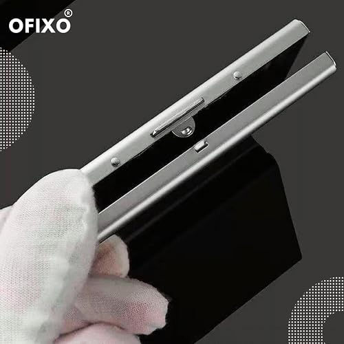 OFIXO 6 Slots Credit Card Holder RFID Protected Stainless Steel Credit Card Wallet Slim Metal Credit Card Case for Men and Women (Matt-Silver) - Image 5