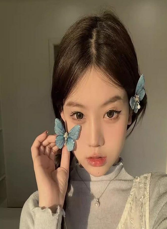 ASTRQLE 2 Pcs Premium Glitter Butterfly Hair Clips Cute Butterfly Hair Barrettes Clamps Headwear Hair Accessories for Women Girls(Purple) - Image 5