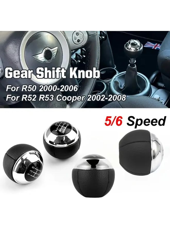 5 Speed Manual Shift Knob Shifter Lever Chrome Black Direct Fit Mini Cooper - Image 3