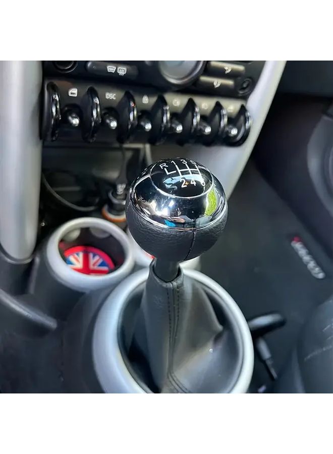 5 Speed Manual Shift Knob Shifter Lever Chrome Black Direct Fit Mini Cooper - Image 5