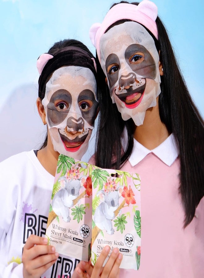 Whimsy Koala Kids Sheet Mask (Blueberry) | For Glowing Skin | Facial Mask With Serum | Facial Sheets Mask For Girls, 1 Pack - Image 2