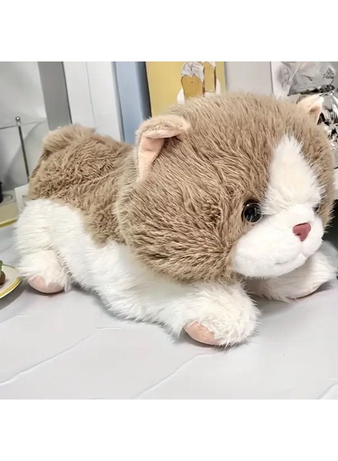 White 25cm Anime Plush Kitten Doll Soft Realistic Cat Toy Gift For Collectors - Image 3