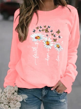 Animal Print Round Neck Womens Sweatshirt Pink without hat - pzsku/Z9AF352F1CC9C62E1ADCAZ/45/1746227508/2be6d1e3-98aa-481d-a0f4-6b13933df20d
