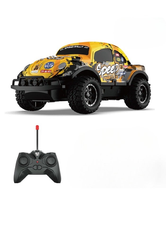 Loquat Remote Control Car, Light Up RC Car Toys, Rechargeable Off Road Racing Car With LED Lights, High Speed Model Vehicle Toy For Children Boys And Girls, (1pc, Yellow, Design 1) - Image 1