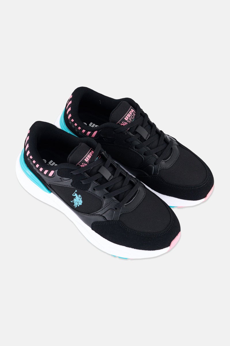 U.S. Polo Assn. أحذية نسائية بلوسوم 4Fx مزودة بأربطة للخارج، سوداء - Image 3