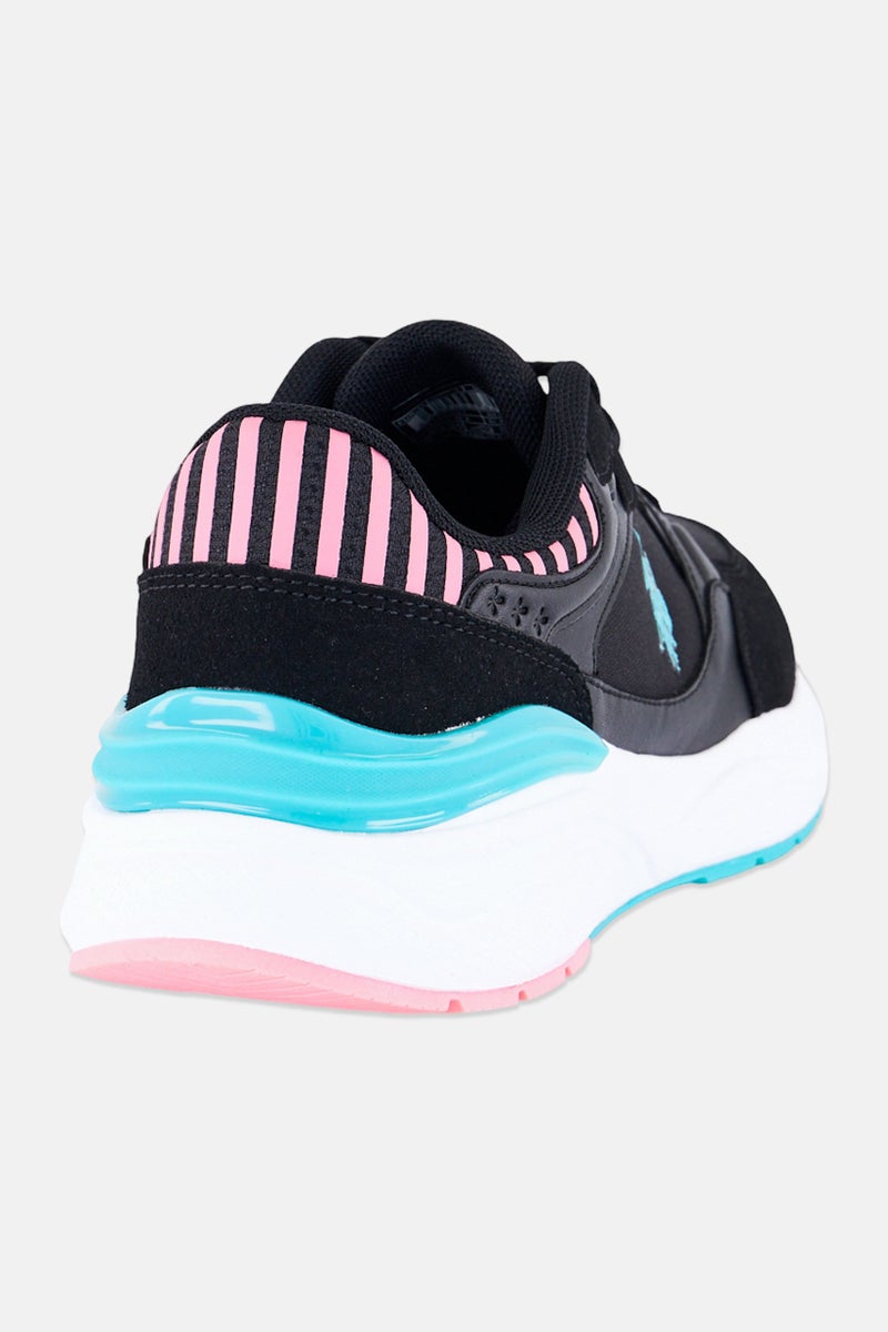 U.S. Polo Assn. أحذية نسائية بلوسوم 4Fx مزودة بأربطة للخارج، سوداء - Image 2