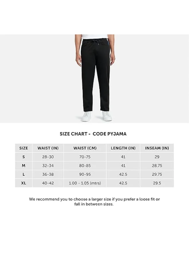 XYXX  Athleisure Men's Cotton Track Pants - Relaxed Fit, Ultra Smooth, Sweat Absorbent Code Loungewear with Zippered Pockets, Perfect Ankle Length, Drawcord Closure  | Best Price UAE