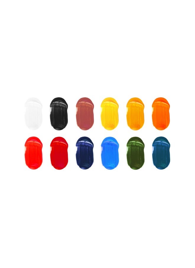 camel - Camel Acrylic Color Box-20Ml Tubes,12 Shades,Multicolour - Image 1