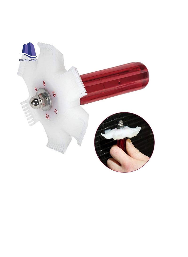 6-in-1 Air Conditioner Fin Comb, Radiator Straightener Cleaner, Condenser Fin Cleaning Brush for All Condenser and Evaporator Coil and Car Radiators - Image 3