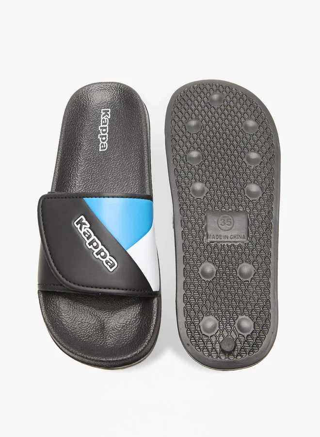 Kappa Boys' Panelled Slip-On Slide Slippers