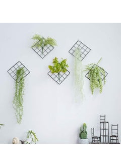 Nucast Decor A Trendy Luxury Crafts Nucast Decor A Trendy Luxury Crafts Wire Wall Grid Panel Decorative for Indoor and Outdoor Garden Wall Decor Hanging Art Display Photo 8 X 8Black 4Pieces  - Image 2