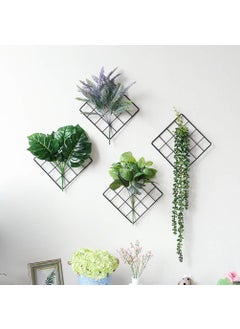 Nucast Decor A Trendy Luxury Crafts Nucast Decor A Trendy Luxury Crafts Wire Wall Grid Panel Decorative for Indoor and Outdoor Garden Wall Decor Hanging Art Display Photo 8 X 8Black 4Pieces  - Image 1