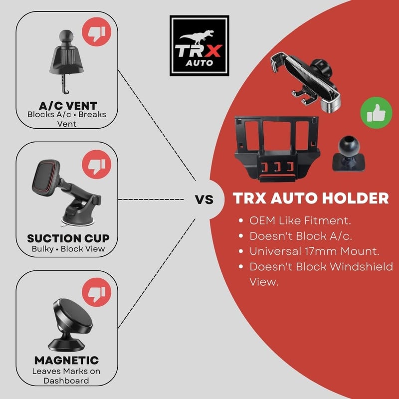 TRX AUTO Phone Holder Mount With Gravity Phone Holder For Lexus ES350, ES300H & ES250 2018 To 2020 | Lexus ES Accessories 2024 | Lexus Mobile Phone Holder - Image 3