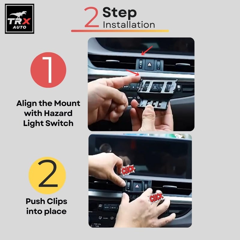 TRX AUTO Phone Holder Mount With Gravity Phone Holder For Lexus ES350, ES300H & ES250 2018 To 2020 | Lexus ES Accessories 2024 | Lexus Mobile Phone Holder - Image 5