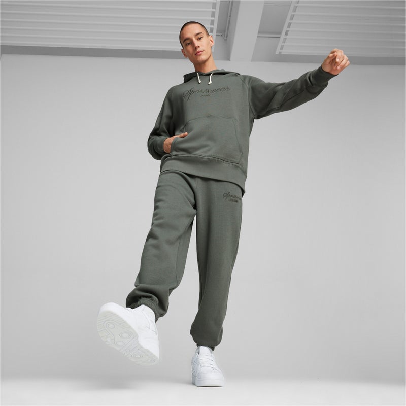 PUMA CLASSICS+ Mens Grey Hoodie - Image 2