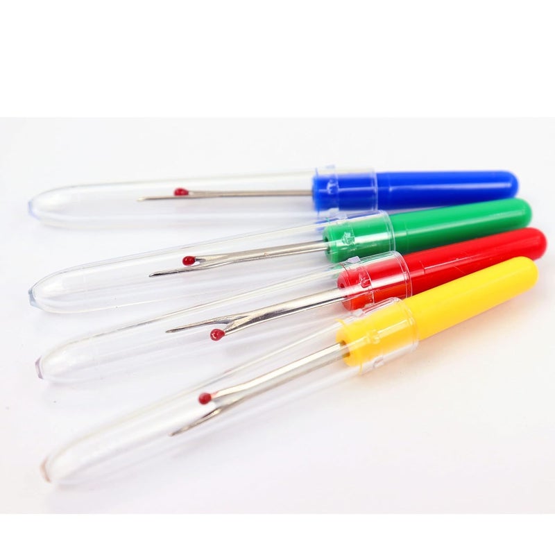 SANWALSA Multicolor Plastic Handle Craft Thread Cutter Seam Ripper Stitch Unpicker Sewing Tool for Home Supplies- 8Pcs - Image 2