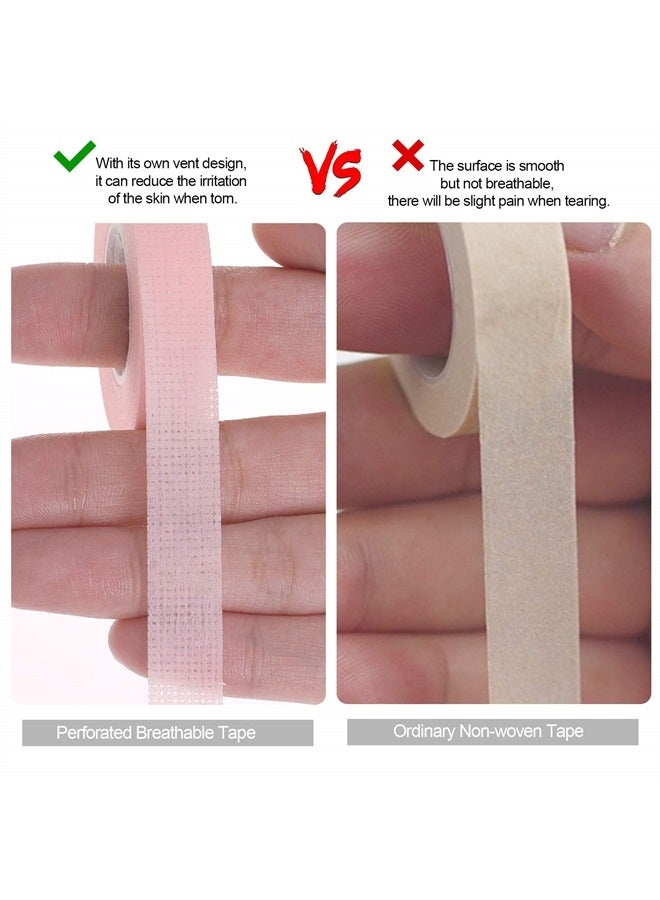 fenshine Eyelash Extension Tape, Fenshine 6 Rolls Pink Lash Tape for lash Extension Adhesive Breathable Micropore Fabric Tape for Eyelash Extension Supply (0.5 inch x 10 Yards) … - Image 4